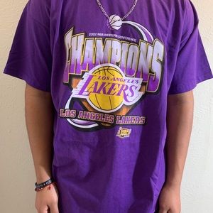 Vintage Lakers 02 championship T-shirt